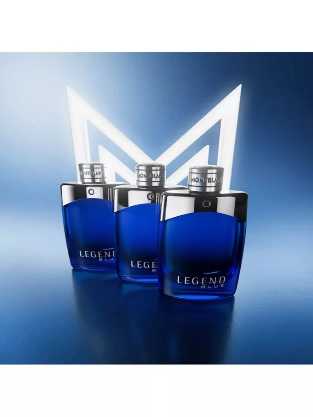 Montblanc Legend Blue Gift Set-Metal Box,Spray 7.5ml&Cream&Cleanser 30ml-3pc-NEW